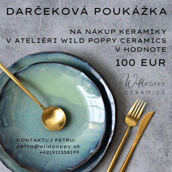 Darčeková poukážka na nákup keramiky v hodnote 100 EUR